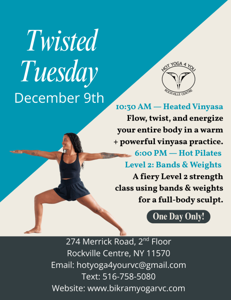 Hot Yoga 4 You RVC - Twisted Tuesday, December 9th