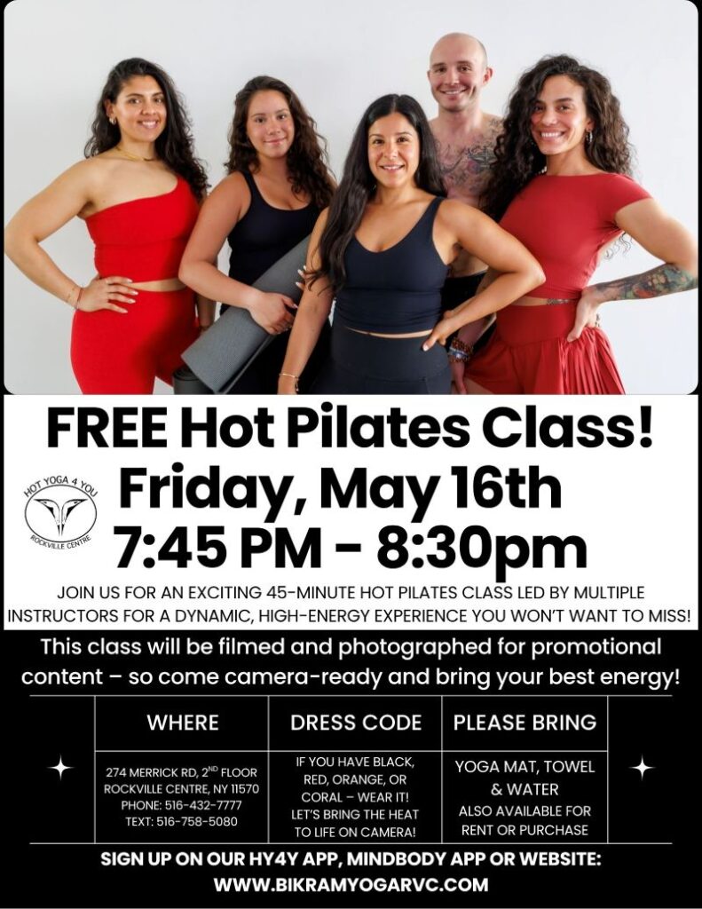 Hot Yoga 4 You - RVC - Free Hot Pilates Class May 16th
