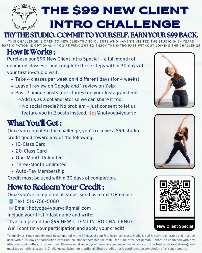 Hot Yoga 4 You RVC - UPDATED THE $99 NEW CLIENT INTRO CHALLENGE